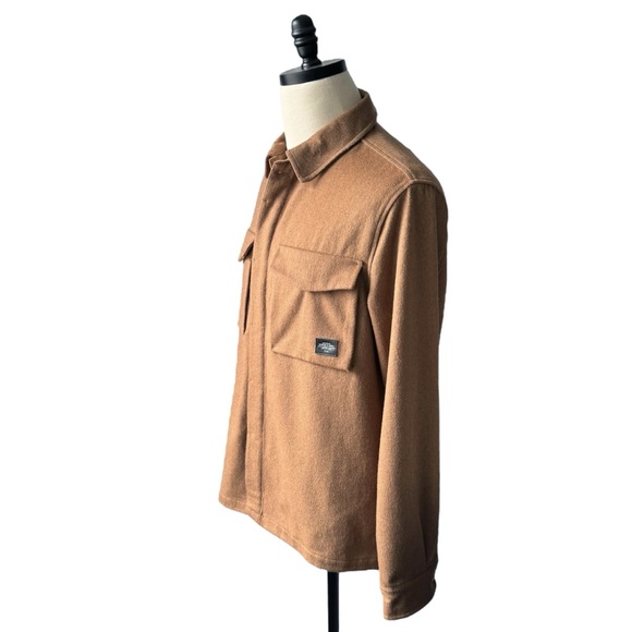 Scotch & Soda Wool Blend Brushed Button Down Over Shirt Jacket In Camel | LARGE - Picture 4 of 10